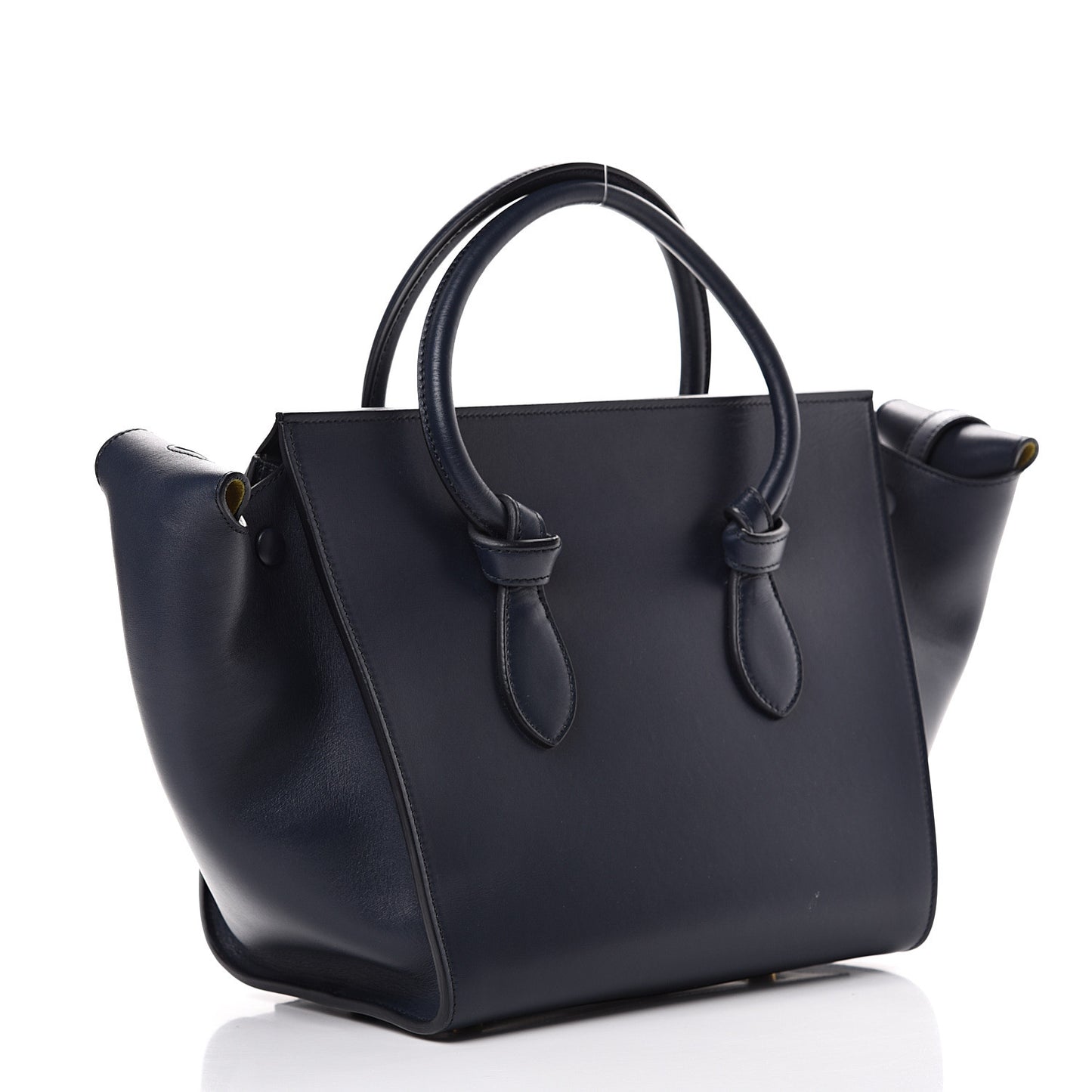 Smooth Calfskin Small Tie Knot Tote Midnight