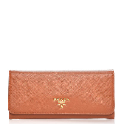 Prada Saffiano Metal Continental Flap Wallet Rame 1 of 7