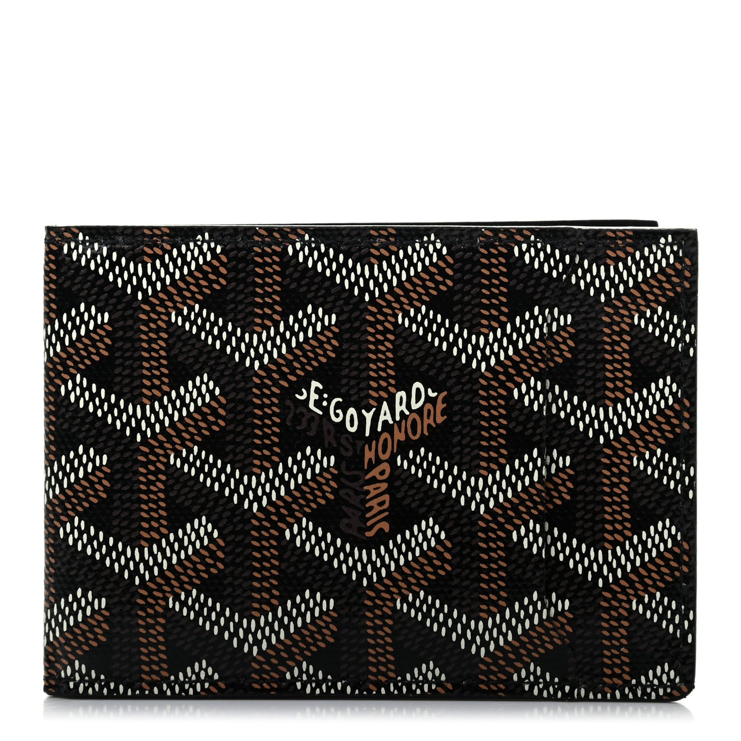 Goyardine Multi Slot Bi-Fold Wallet Black