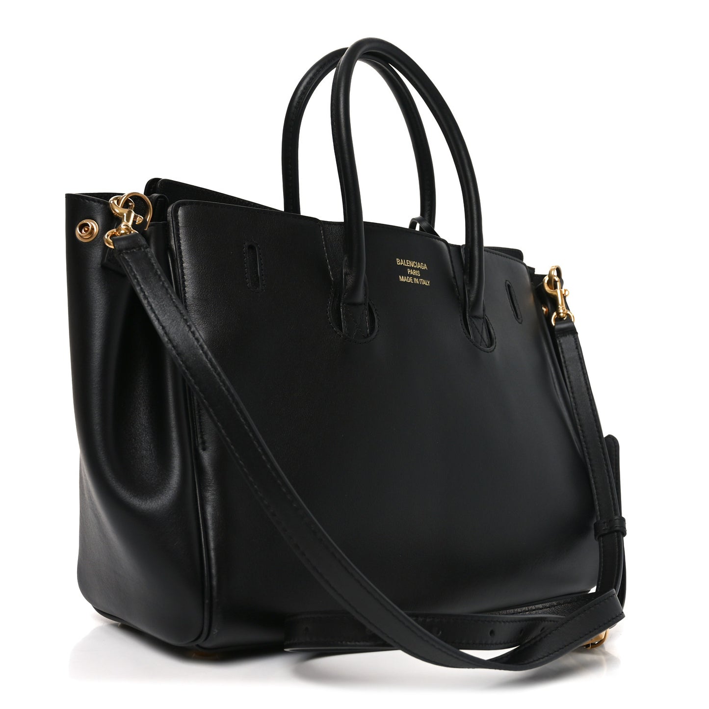 Smooth Calfskin Small Bel Air Carry All Bag Black