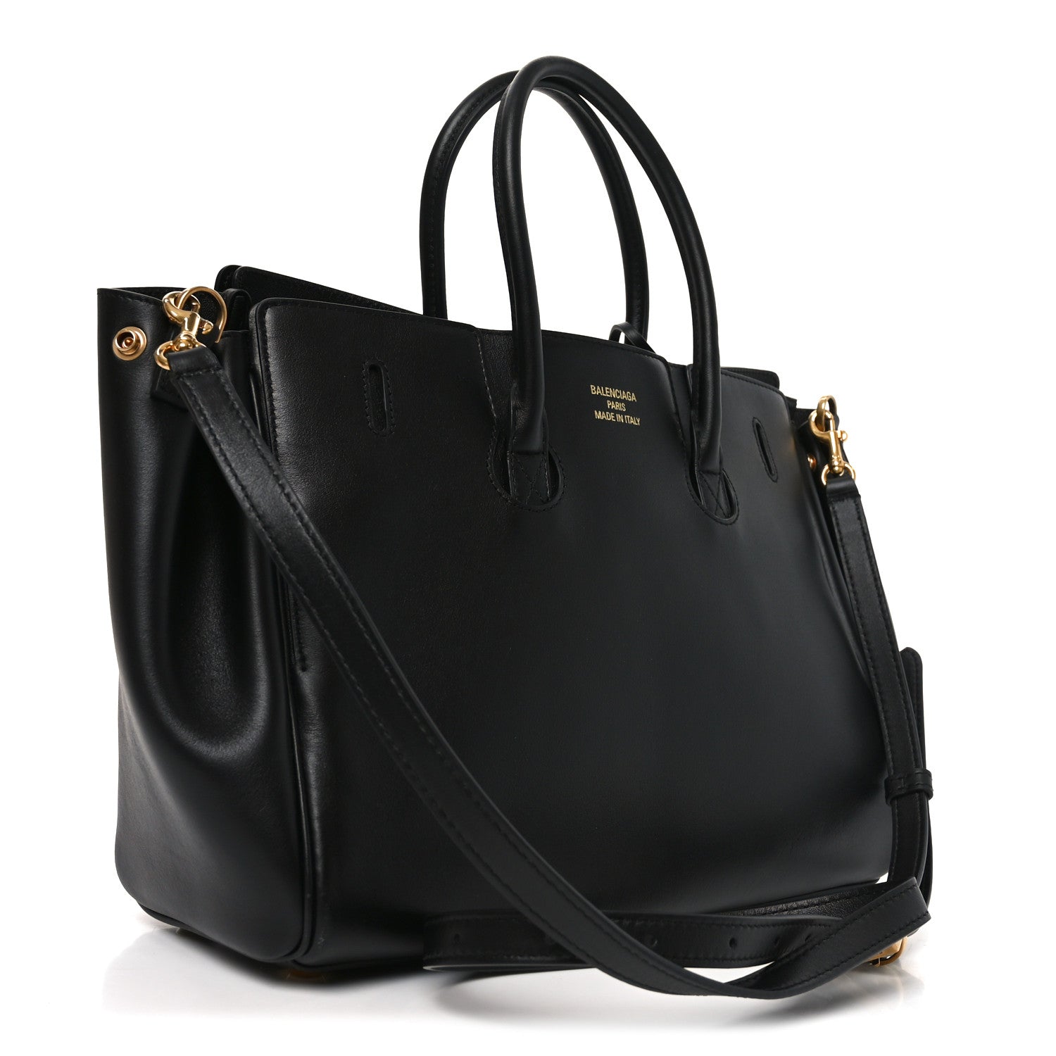 Balenciaga Smooth Calfskin Small Bel Air Carry All Bag Black 3 of 10