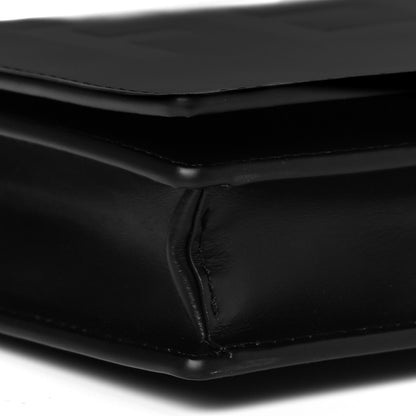 Fendi Vitello King Tamponato Logo Embossed Medium Wallet On Chain Black 9 of 9