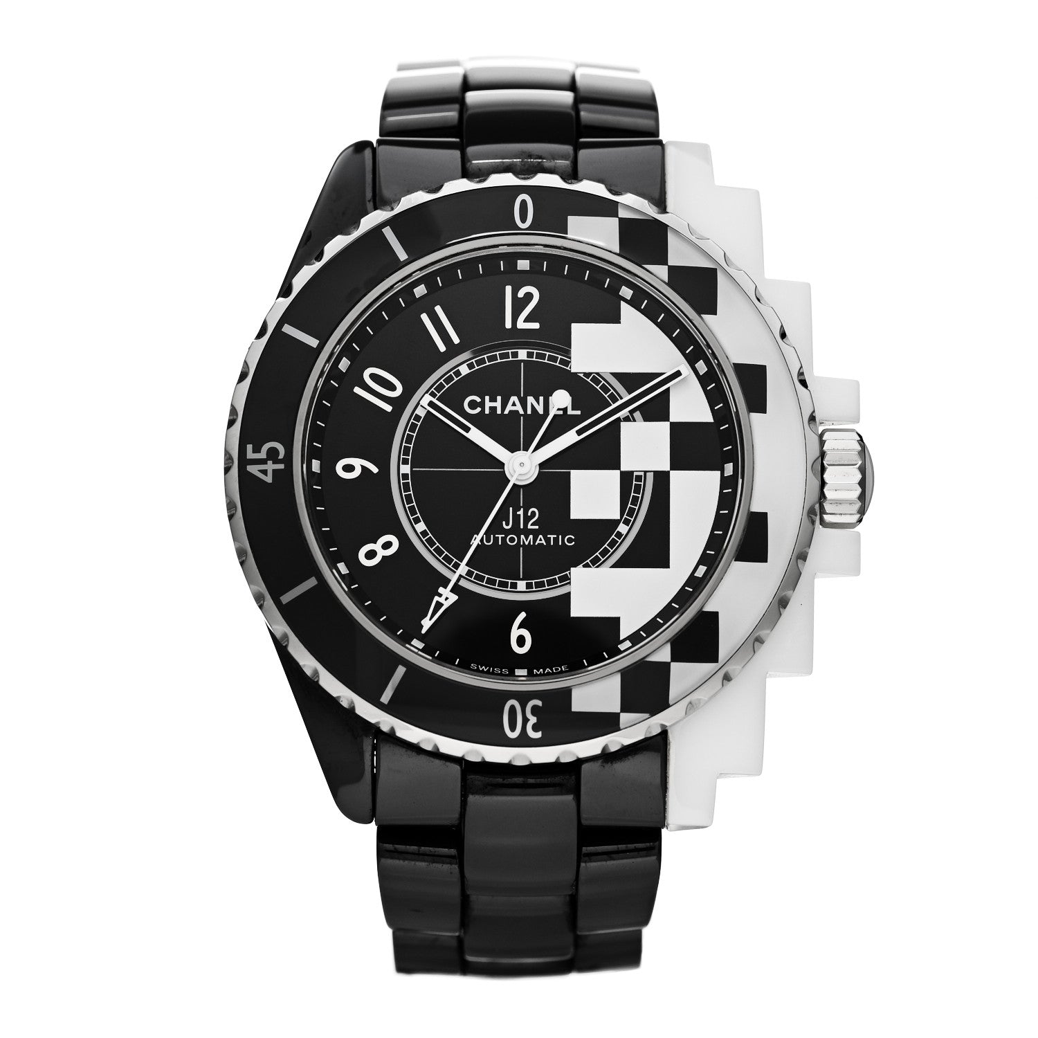 Chanel Stainless Steel Ceramic 38mm J12 Cybernetic Automatic Watch Black 1 of 5