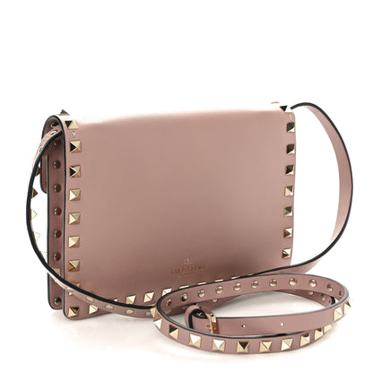 Valentino Garavani Vitello Rockstud Shoulder Flap Bag Poudre 3 of 8