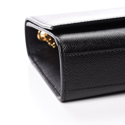 Saint Laurent Grain De Poudre Medium Classic Monogram Kate Satchel Black 9 of 10