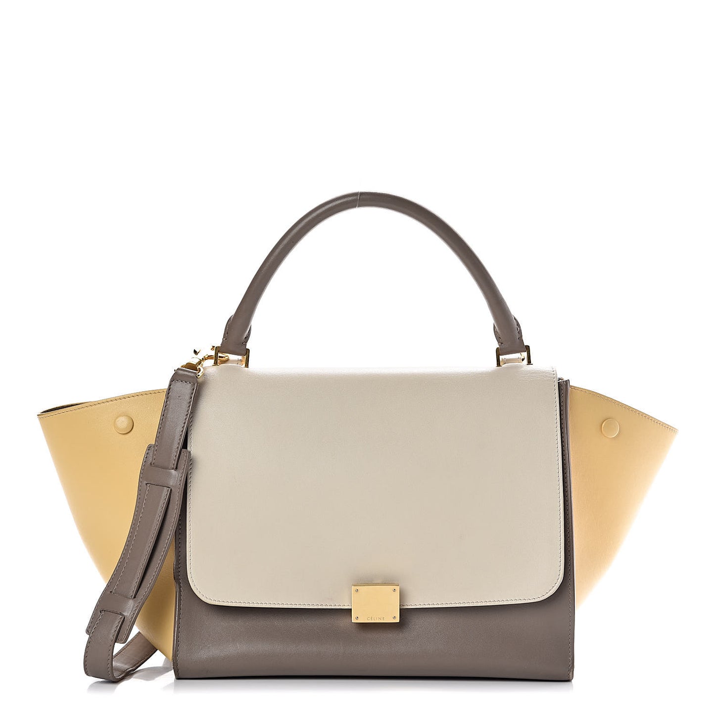 Smooth Calfskin Medium Tri-Color Trapeze Butter
