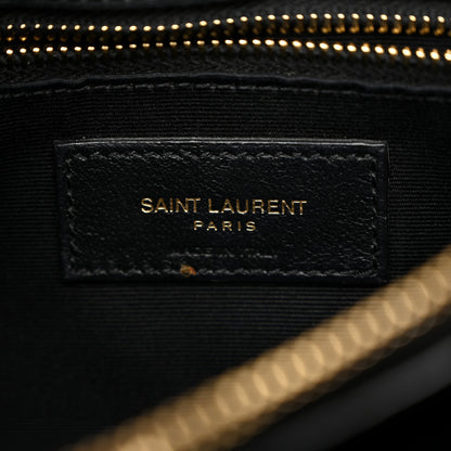 Saint Laurent Calfskin Y Quilted Monogram Medium Loulou Chain Satchel Black 6 of 10