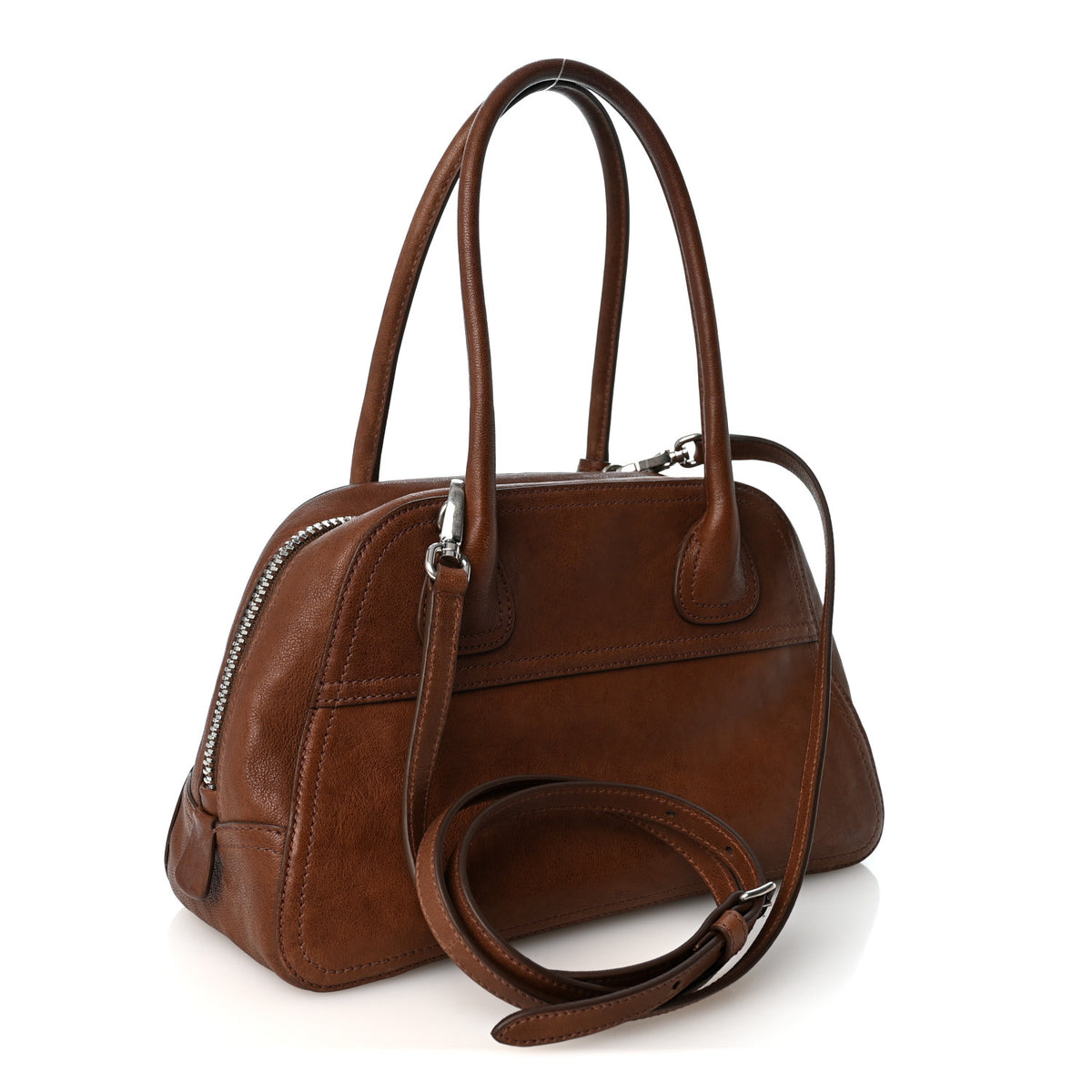 Miu Miu Nappa Small Vivant Bag Rovere 3 of 9