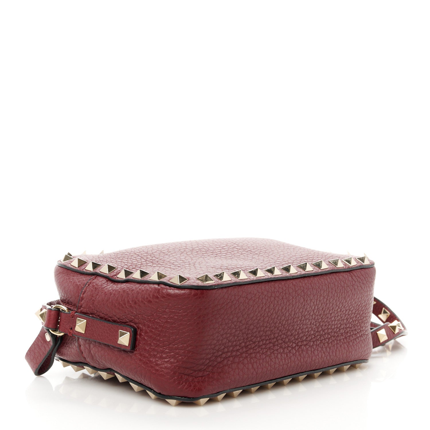 Valentino Garavani Calfskin Rockstud Camera Crossbody Bag Burgundy 4 of 11