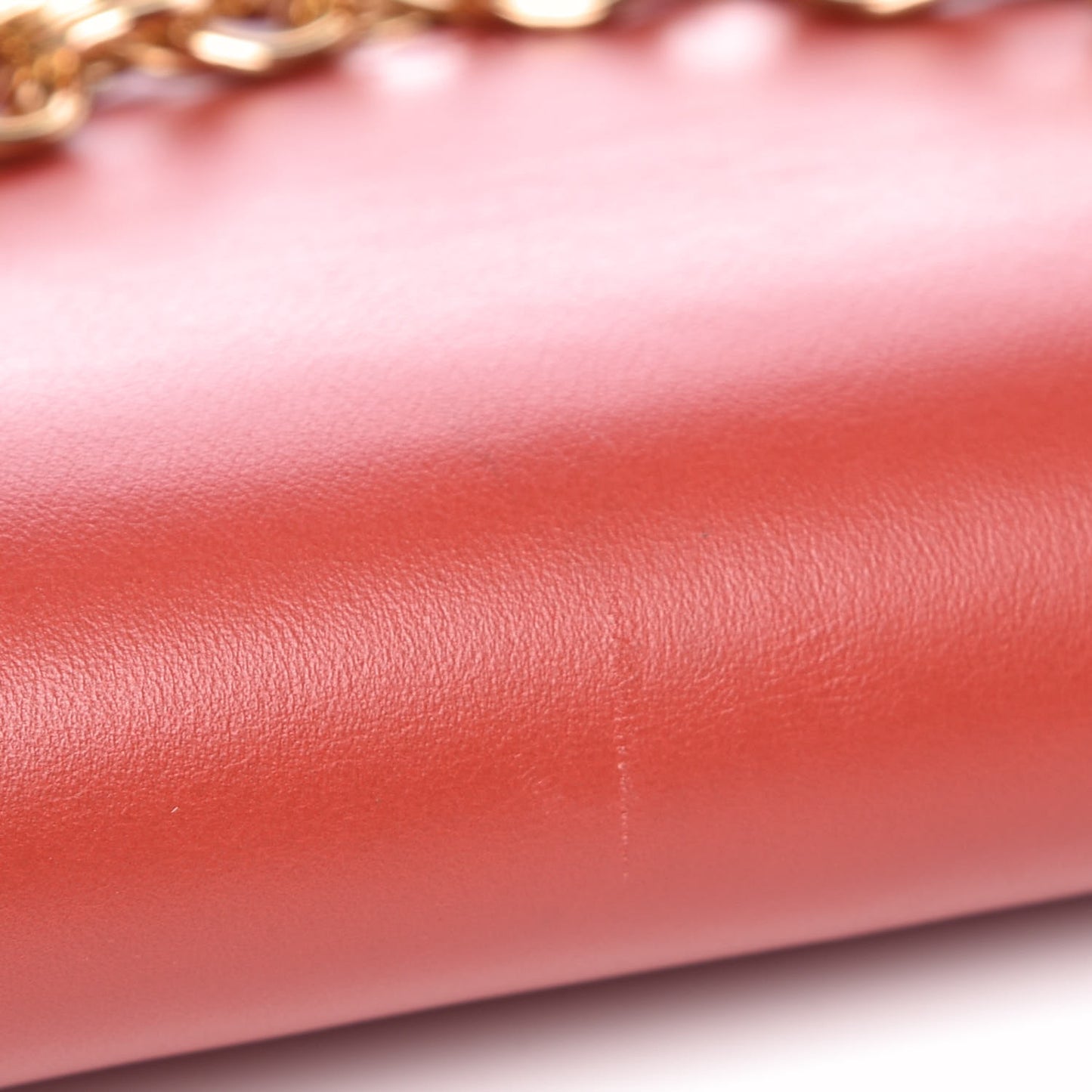 Calfskin Drew Bijou Clutch Earthy Red
