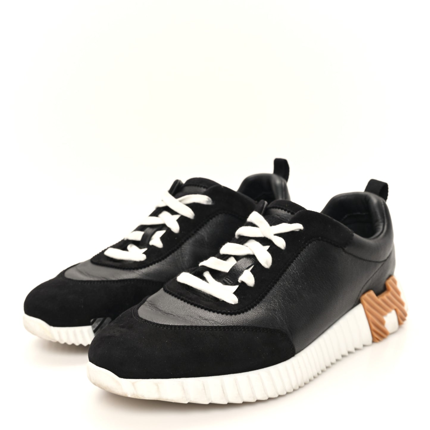 Goatskin Suede Goatskin Bouncing Sneakers 41 Black