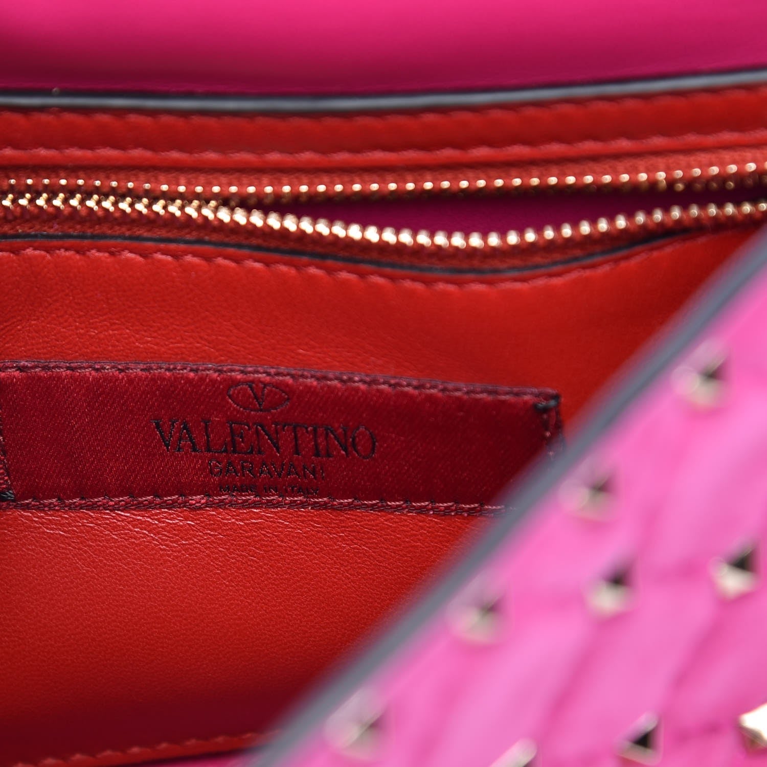 Valentino Garavani Suede Medium Rockstud Spike Shoulder Bag Bright Fuxia 6 of 9