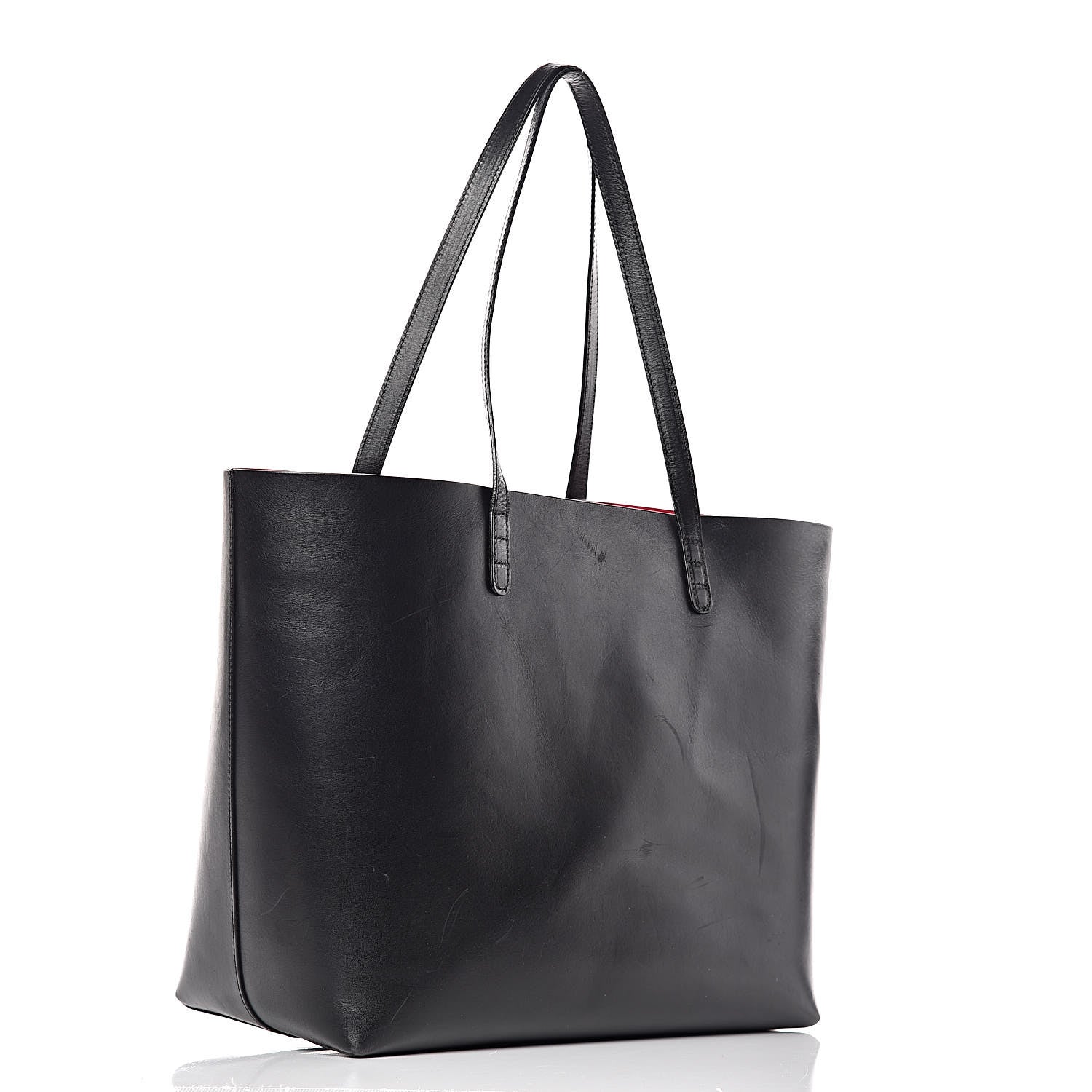 Mansur Gavriel Calfskin Large Shopping Tote Black Flamma 4 of 24