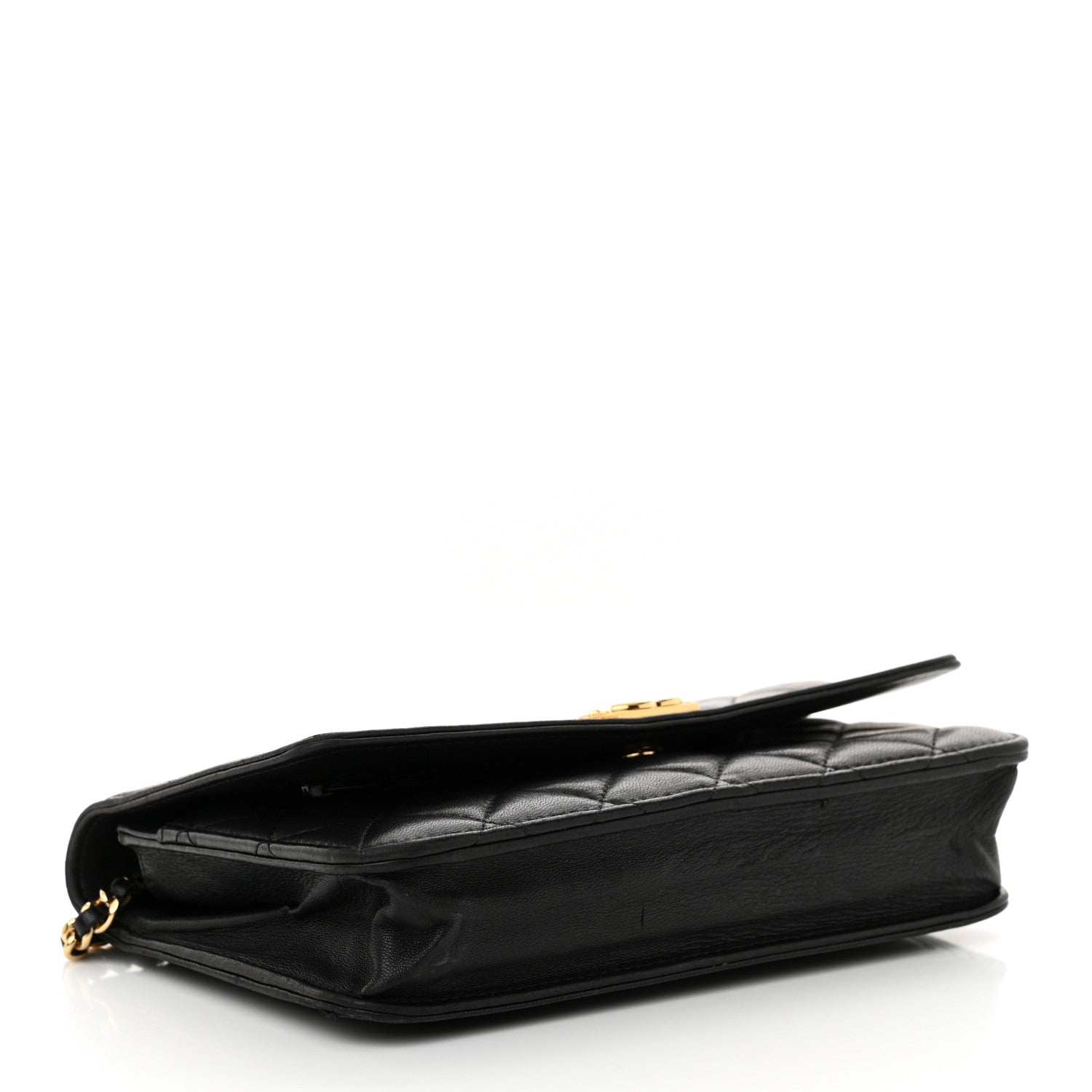 Chanel Lambskin Quilted Boy Wallet On Chain WOC Black 4 of 15