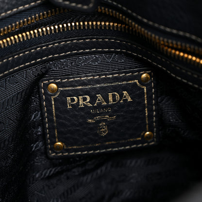 Prada Tessuto Nylon Vitello Daino Tote Bleu 6 of 15