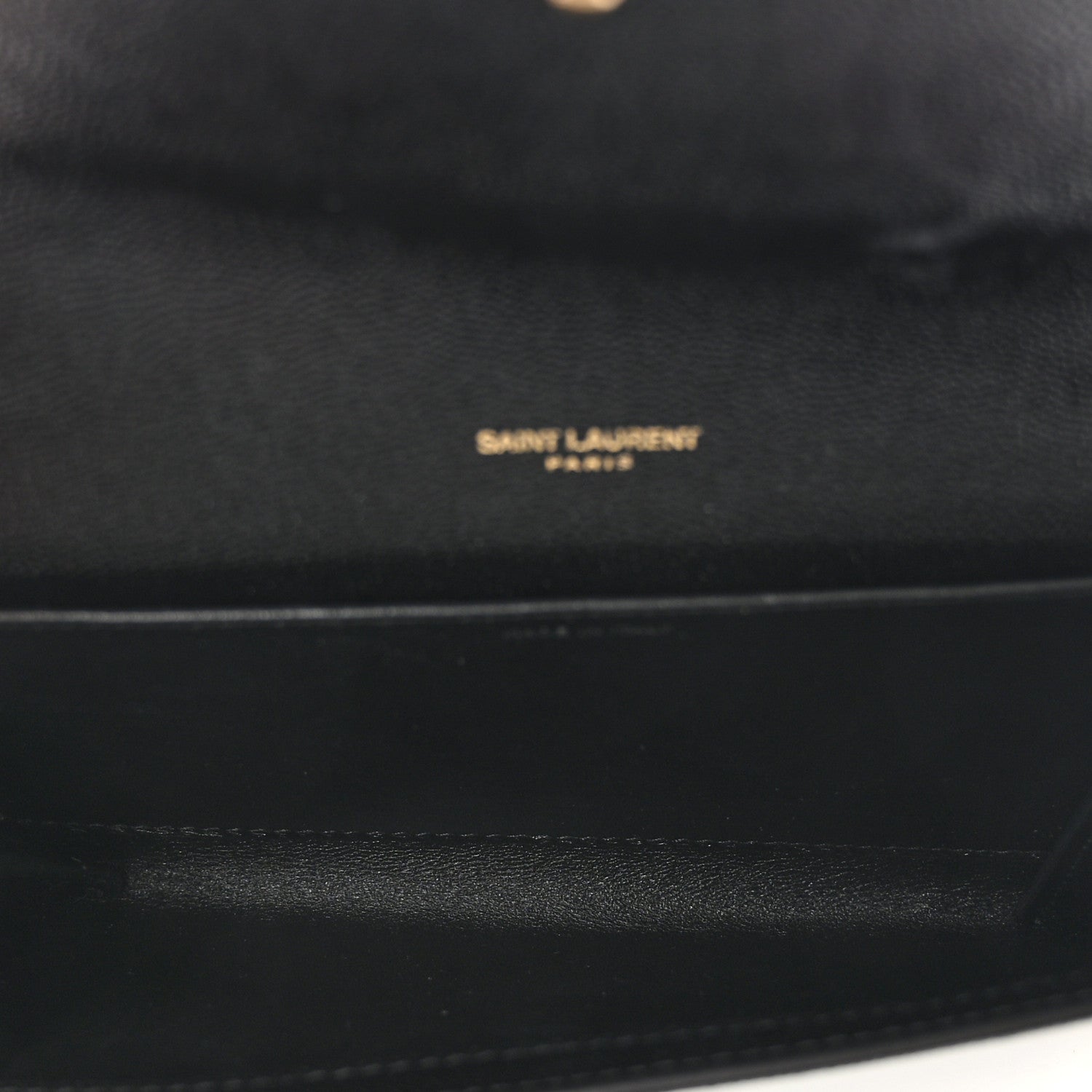 Saint Laurent Grain de Poudre Uptown Chain Wallet Black 6 of 11