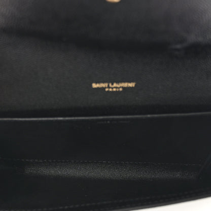 Saint Laurent Grain de Poudre Uptown Chain Wallet Black 6 of 11
