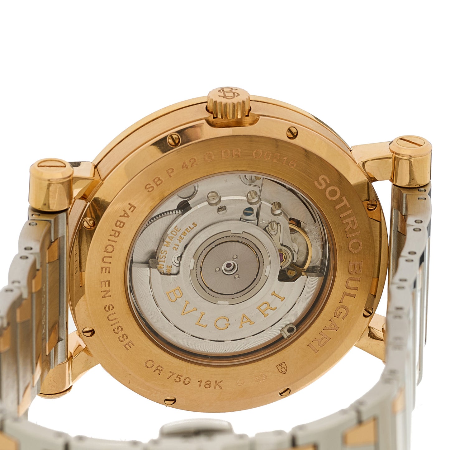 Stainless Steel 18K Rose Gold 42mm Sotirio Automatic Watch