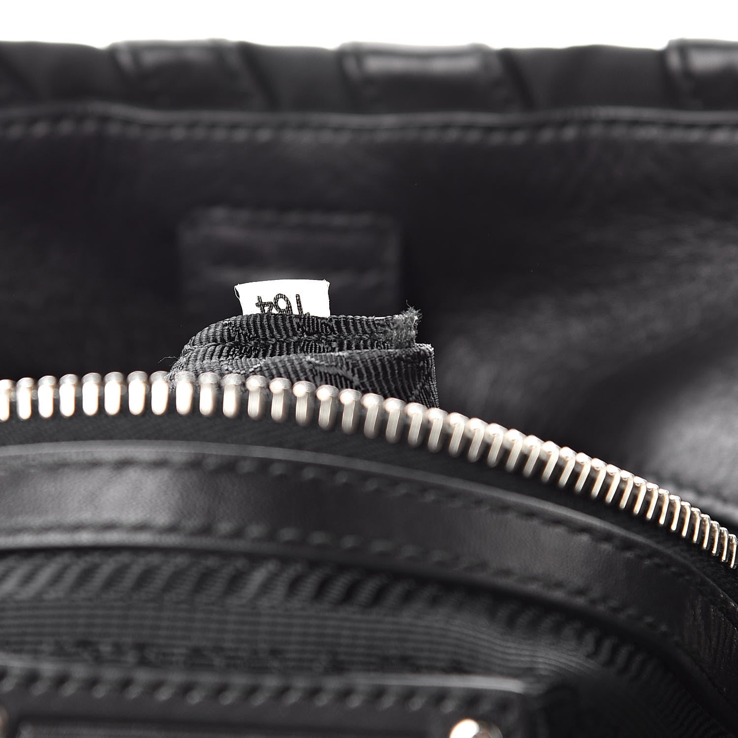 Prada Tessuto Nylon Calfskin Chain Shoulder Bag Black 7 of 12