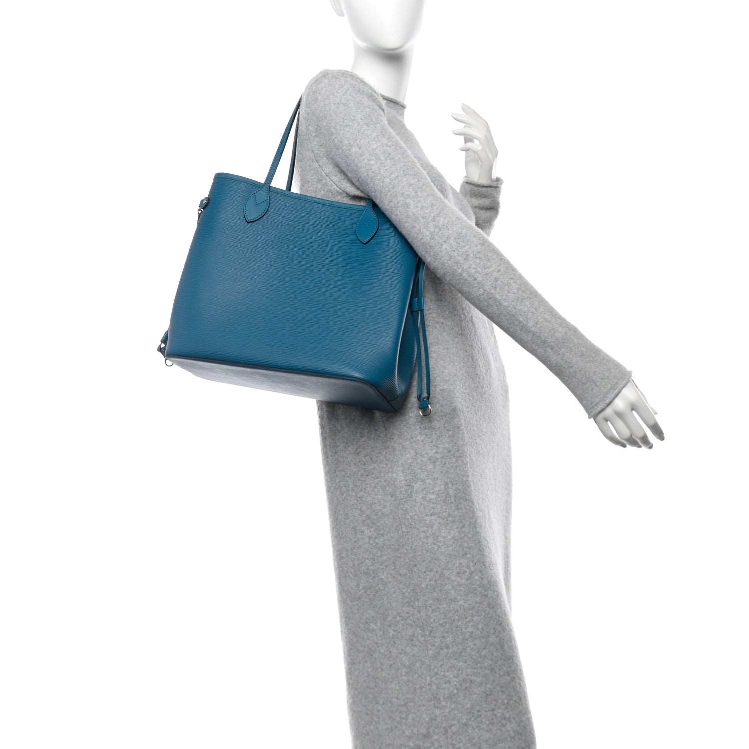 Louis Vuitton Epi Neverfull MM Cyan 2 of 11