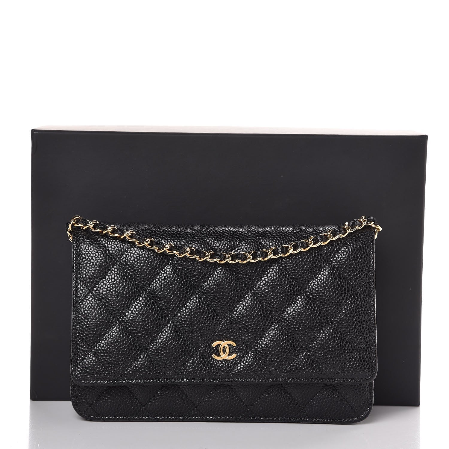 Chanel Caviar Quilted Wallet On Chain WOC Black 9 of 9