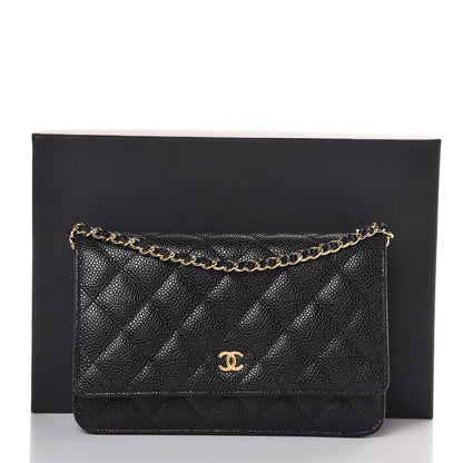 Chanel Caviar Quilted Wallet On Chain WOC Black 9 of 9