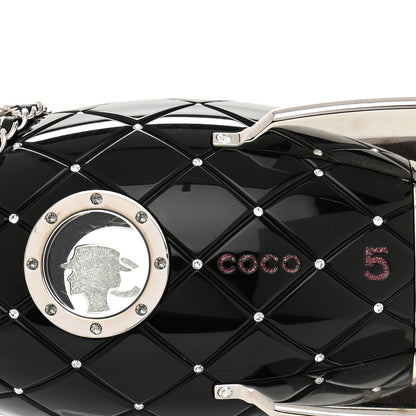 Chanel Plexiglass Crystal Rocket Ship Minaudière Clutch Black 6 of 9
