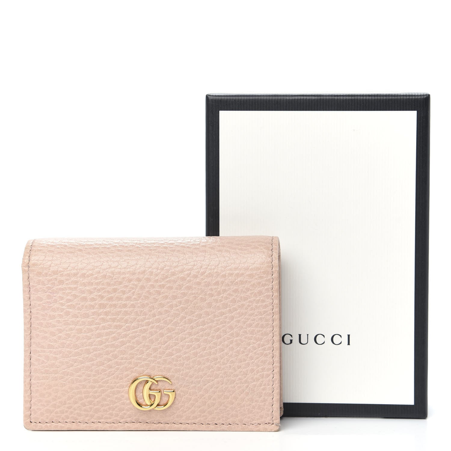 Gucci Dollar Calfskin GG Marmont Card Case Perfect Pink 8 of 8
