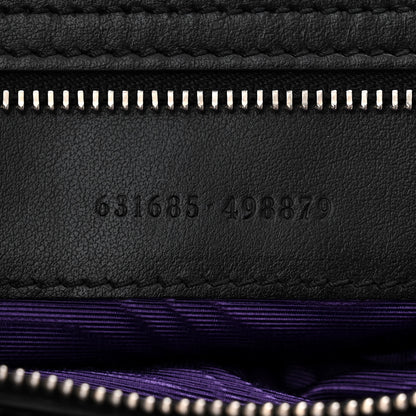 Gucci Nylon Calfskin Enamel GG Matelasse Medium Ophidia Shopping Bag Black 7 of 11