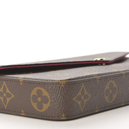 Louis Vuitton Monogram Pochette Felicie Chain Wallet Fuchsia 6 of 14
