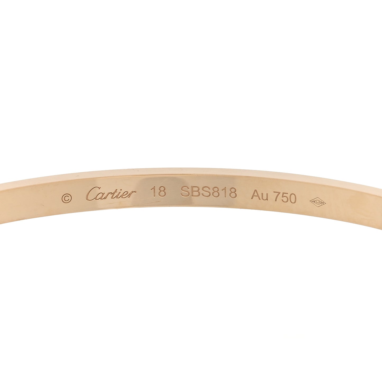 18K Yellow Gold Small LOVE Bracelet 18