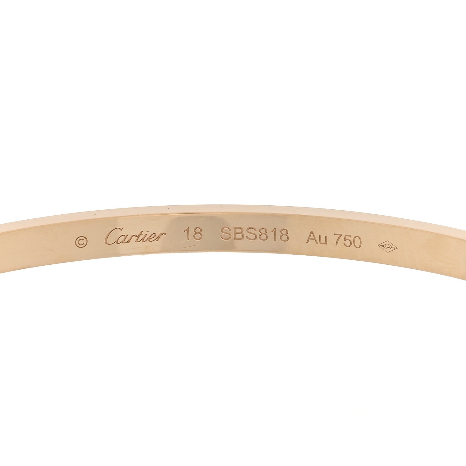 Cartier 18K Yellow Gold Small LOVE Bracelet 18 3 of 5
