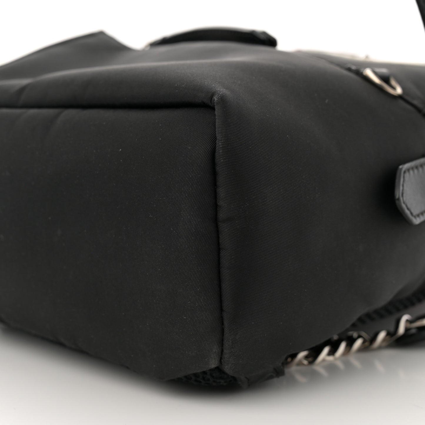 Nylon Vitello Dolce Elaphe Fox Fur Monster Eyes Backpack Black Natural Bordeaux Multicolor