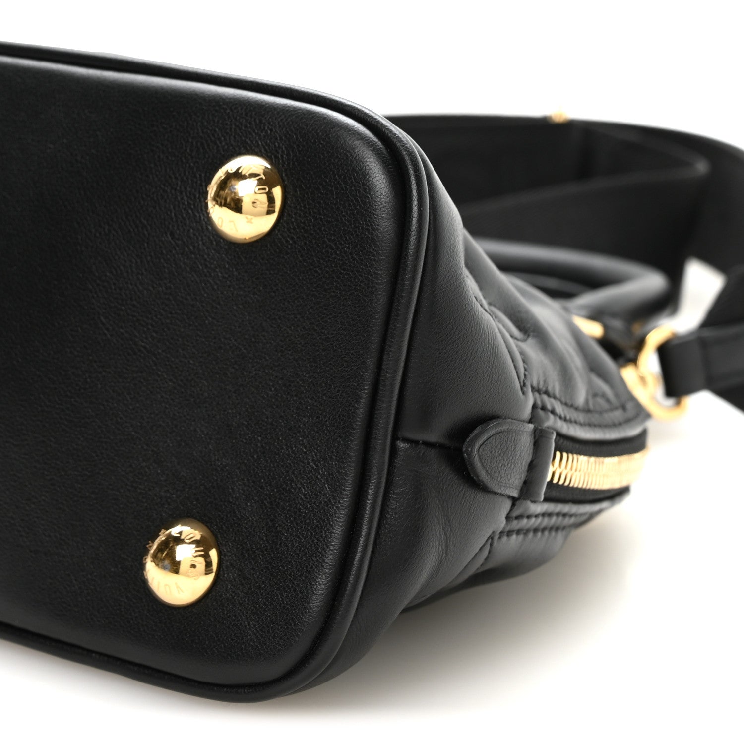 Louis Vuitton Calfskin Bubblegram Alma BB Black 9 of 10