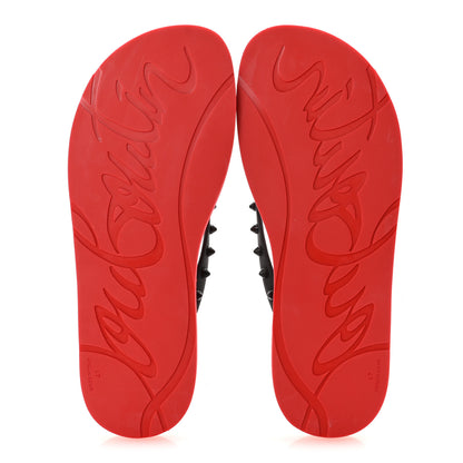 Christian Louboutin Rubber Spike Loubi Donna Flip Flop 41 Black Red 6 of 9