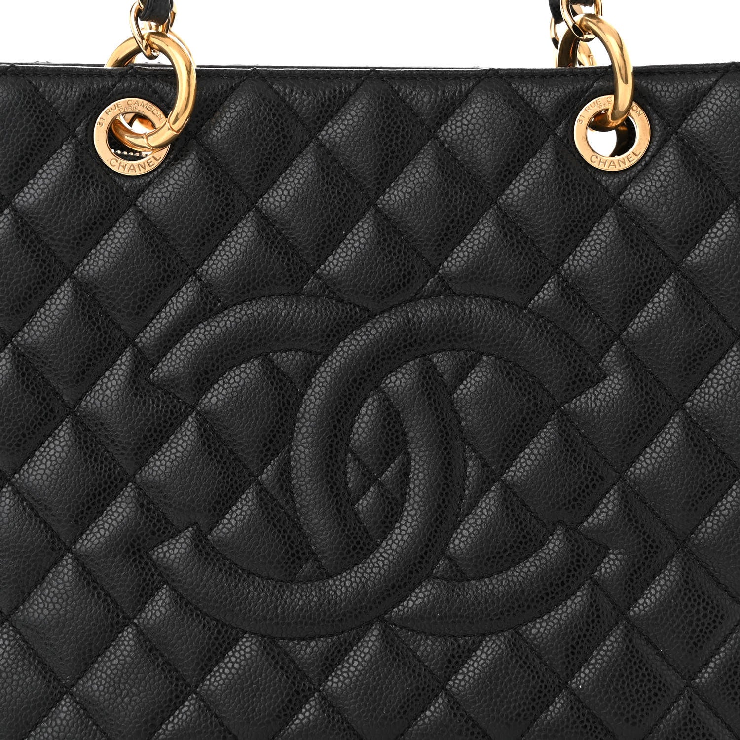 Chanel Caviar Quilted Grand Shopping Tote GST Black 8 of 11