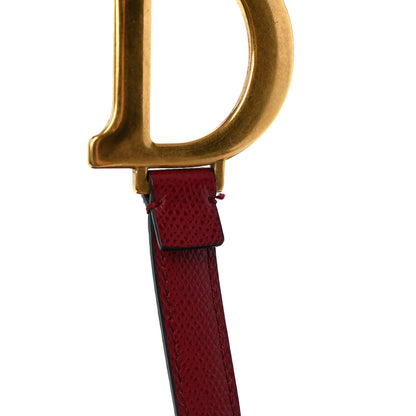 Christian Dior Grained Calfskin Saddle Bag Red 11 of 12