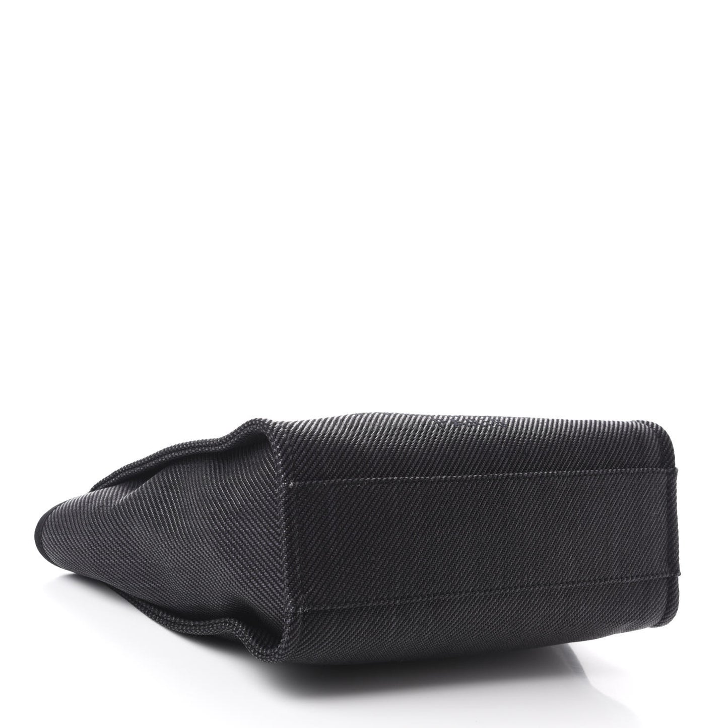 Mixed Fibers Calfskin Small Deauville Tote Black