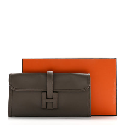 Hermes Epsom Jige Elan 29 Clutch Etain 10 of 10