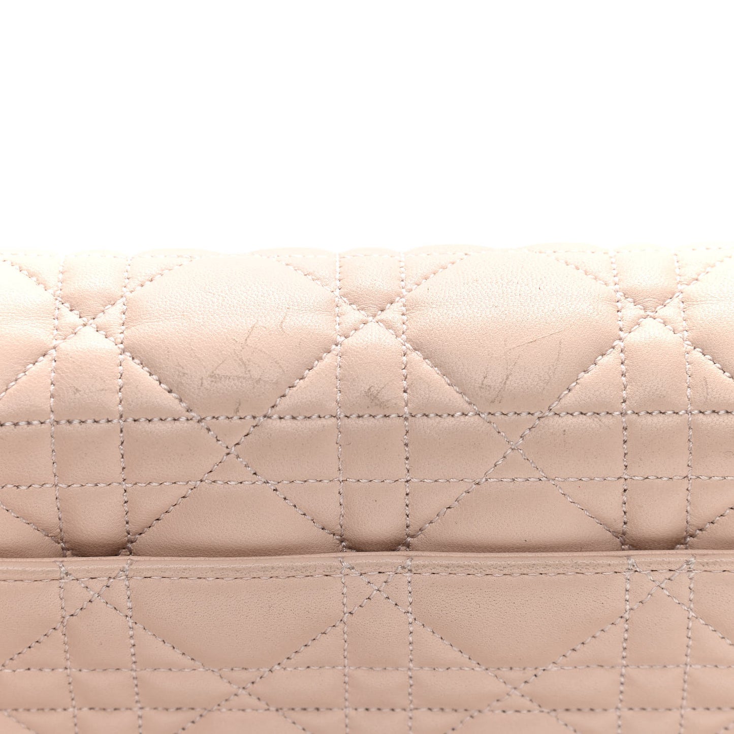 Lambskin Cannage Miss Dior Promenade Pouch Beige