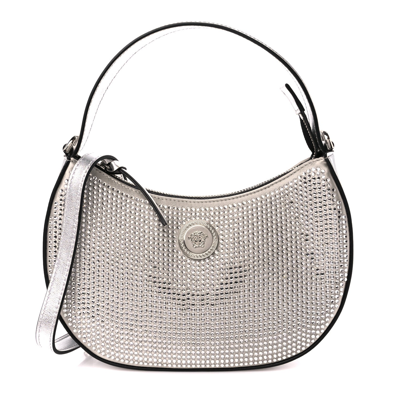 Versace Crystal La Medusa Hobo Silver 1 of 11