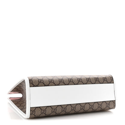 Gucci GG Supreme Monogram Cat Childrens Tote Beige Ebony White 4 of 10