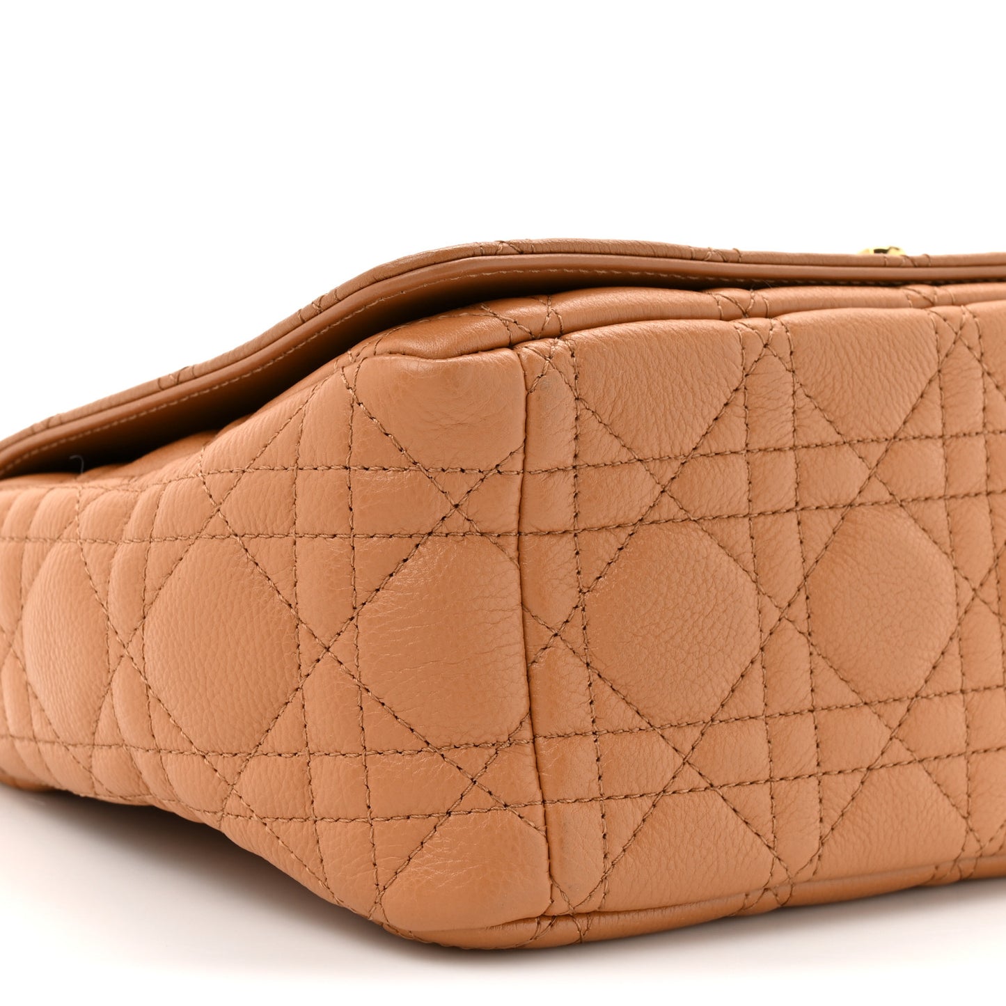 Calfskin Cannage Medium Caro Bag Tan