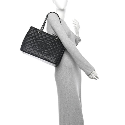 Chanel Caviar Quilted Grand Shopping Tote GST Black 2 of 11