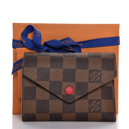 Louis Vuitton Damier Ebene Victorine Wallet Red 8 of 8