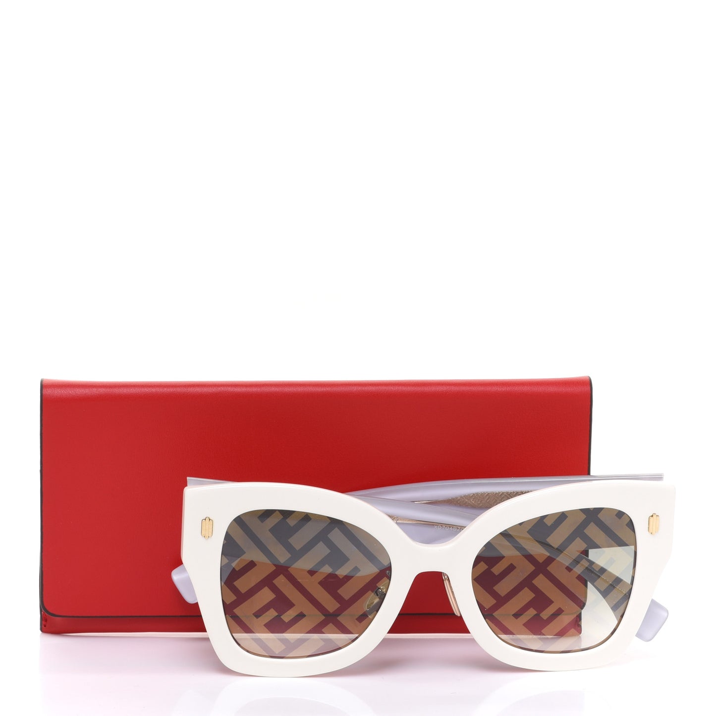 Acetate FF Sunglasses FF 0434/G/S White Gold