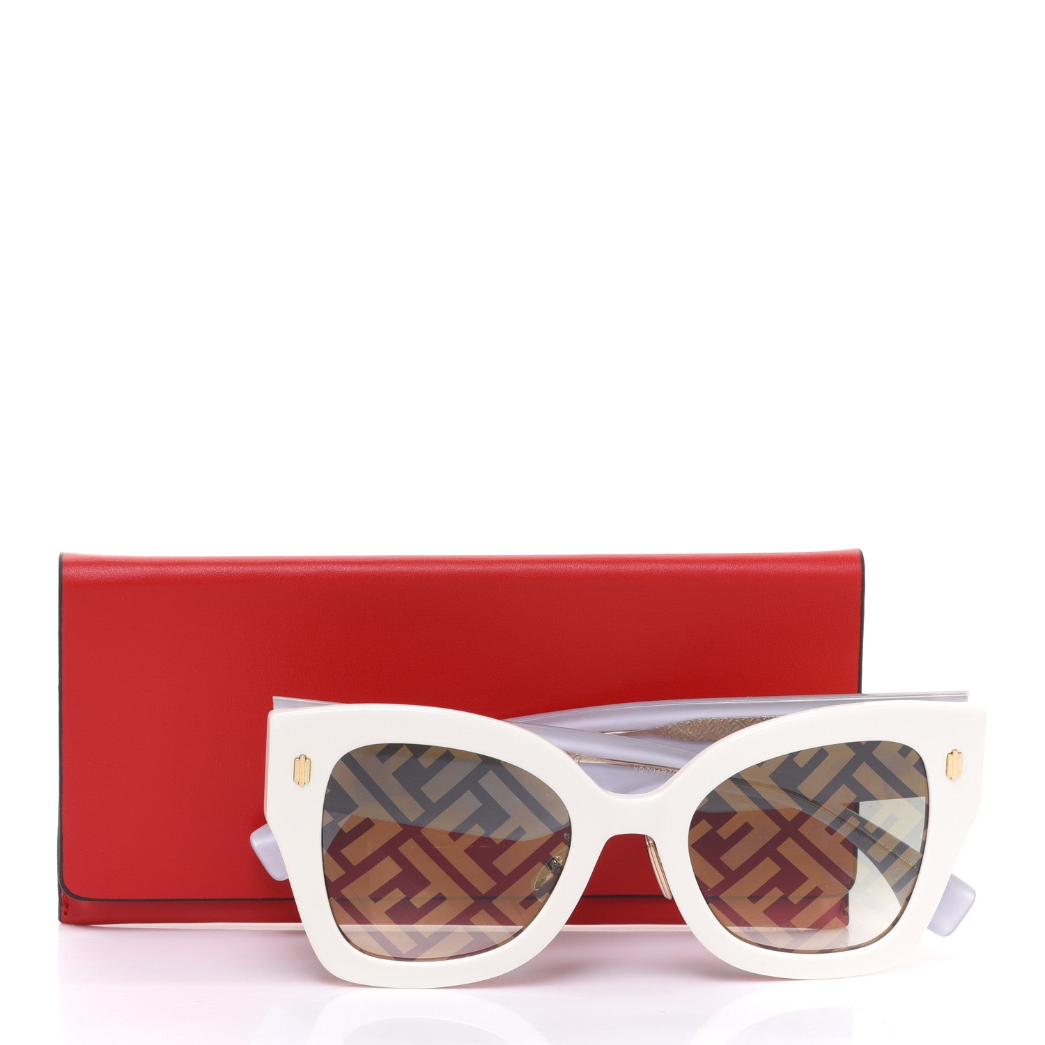 Fendi Acetate FF Sunglasses FF 0434/G/S White Gold 8 of 8