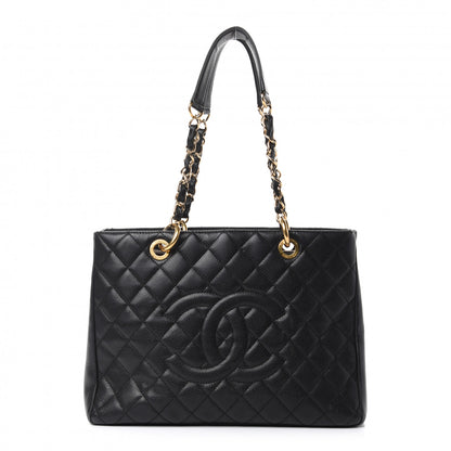 Chanel Caviar Quilted Grand Shopping Tote GST Black 1 of 10