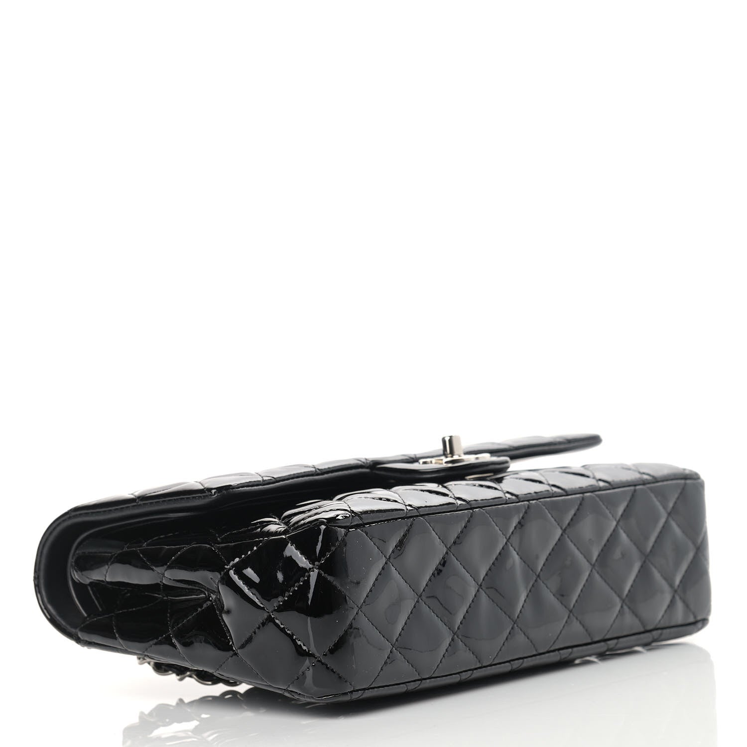 Chanel Patent Quilted Medium Double Flap Black 4 of 13