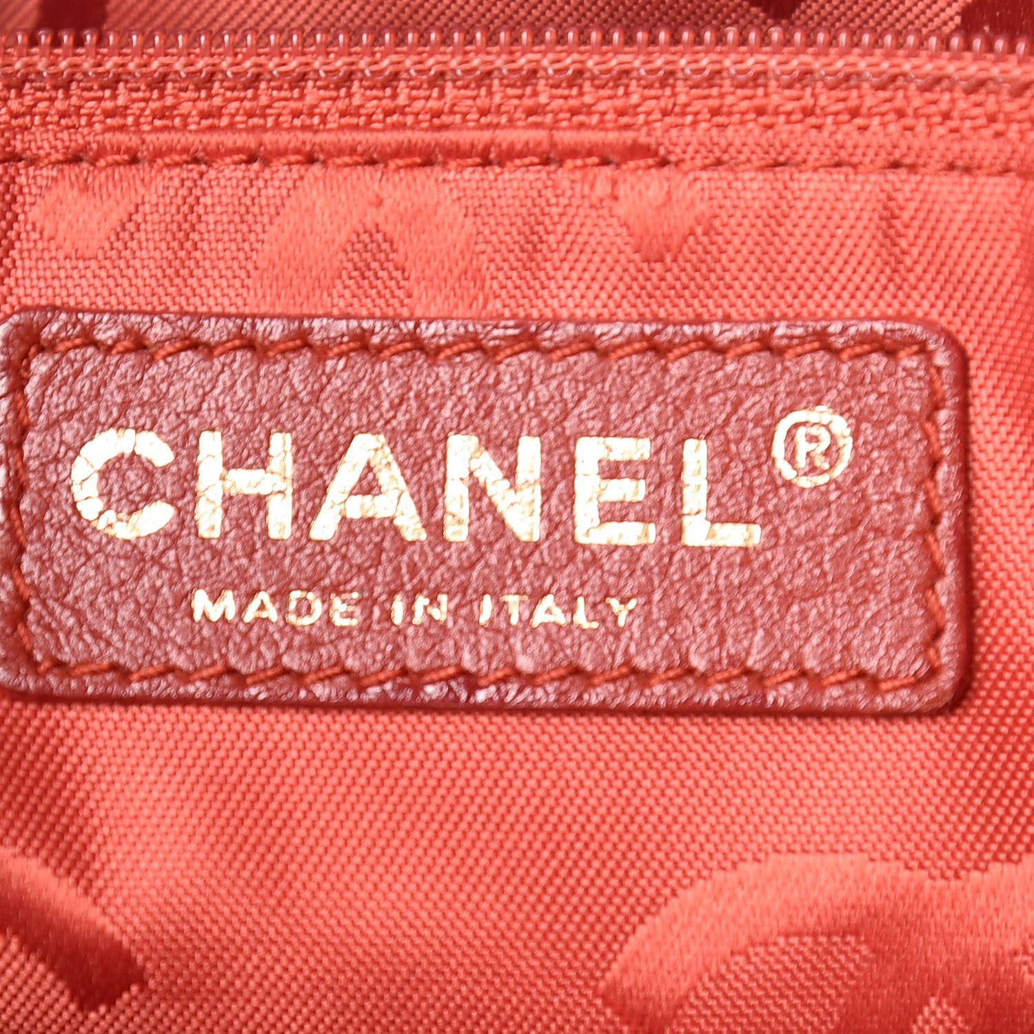 Chanel Calfskin Wood Chain Tote Red 9 of 10